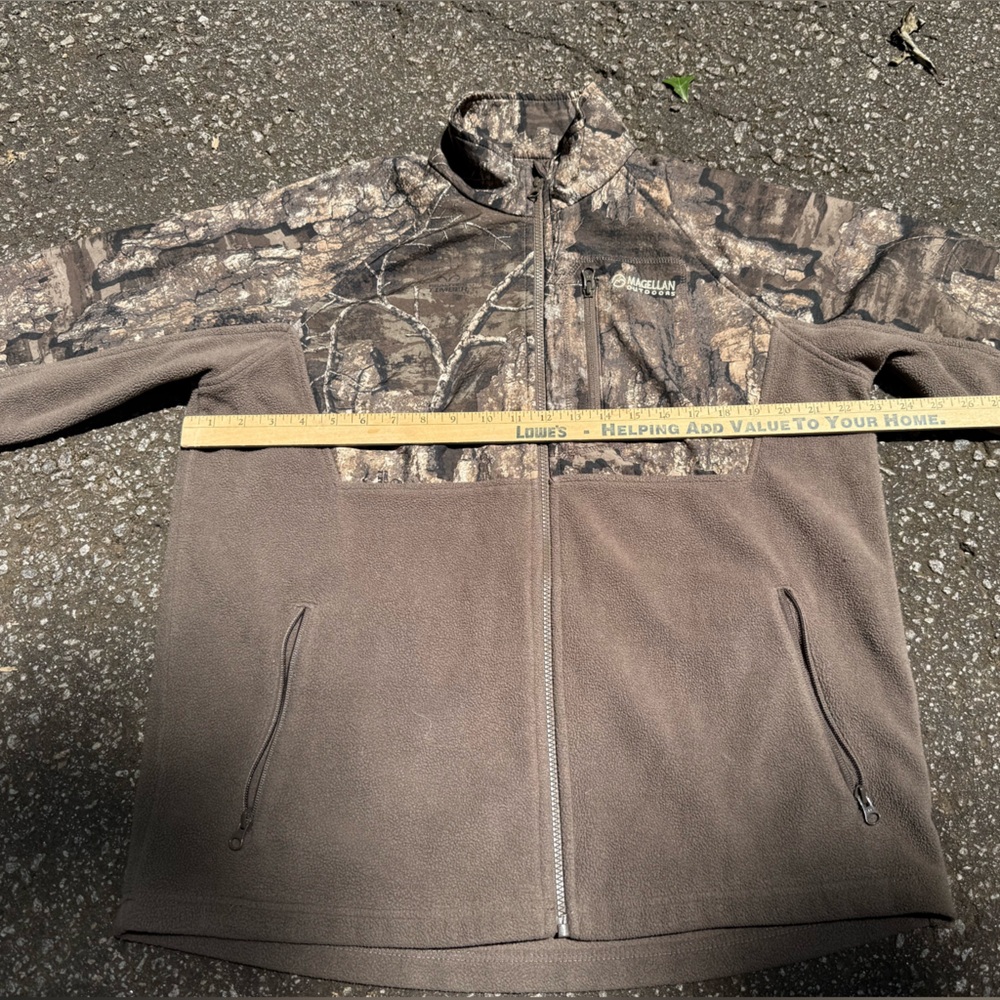 Men's Magellan Camouflage and Brown FleeceJacket - Sz Medium